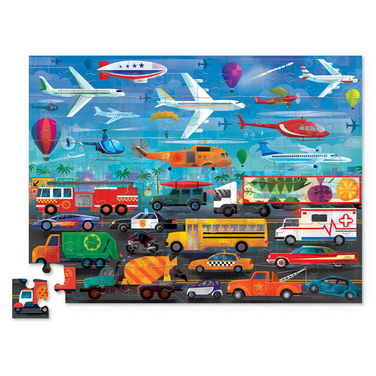 Crocodile Creek- Things That Go- Above & Below- 60 Piece