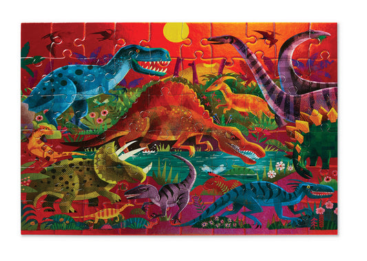 Crocodile Creek- Dazzling Dinosaurs 60 Piece Puzzle