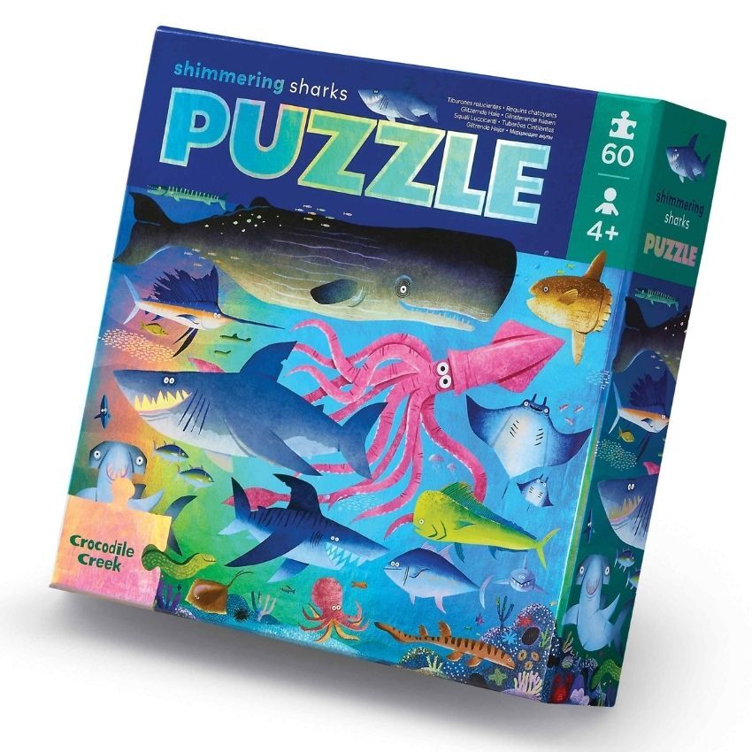 Crocodile Creek- Shimmering Shark Piece Puzzle