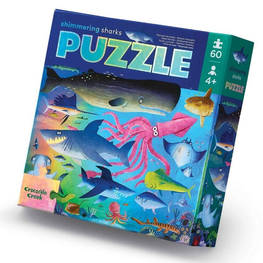 Crocodile Creek- Shimmering Shark Piece Puzzle