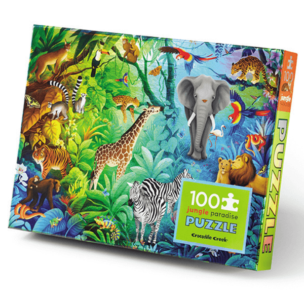 Crocodile Creek- Jungle Paradise Holographic 100 Piece Puzzle