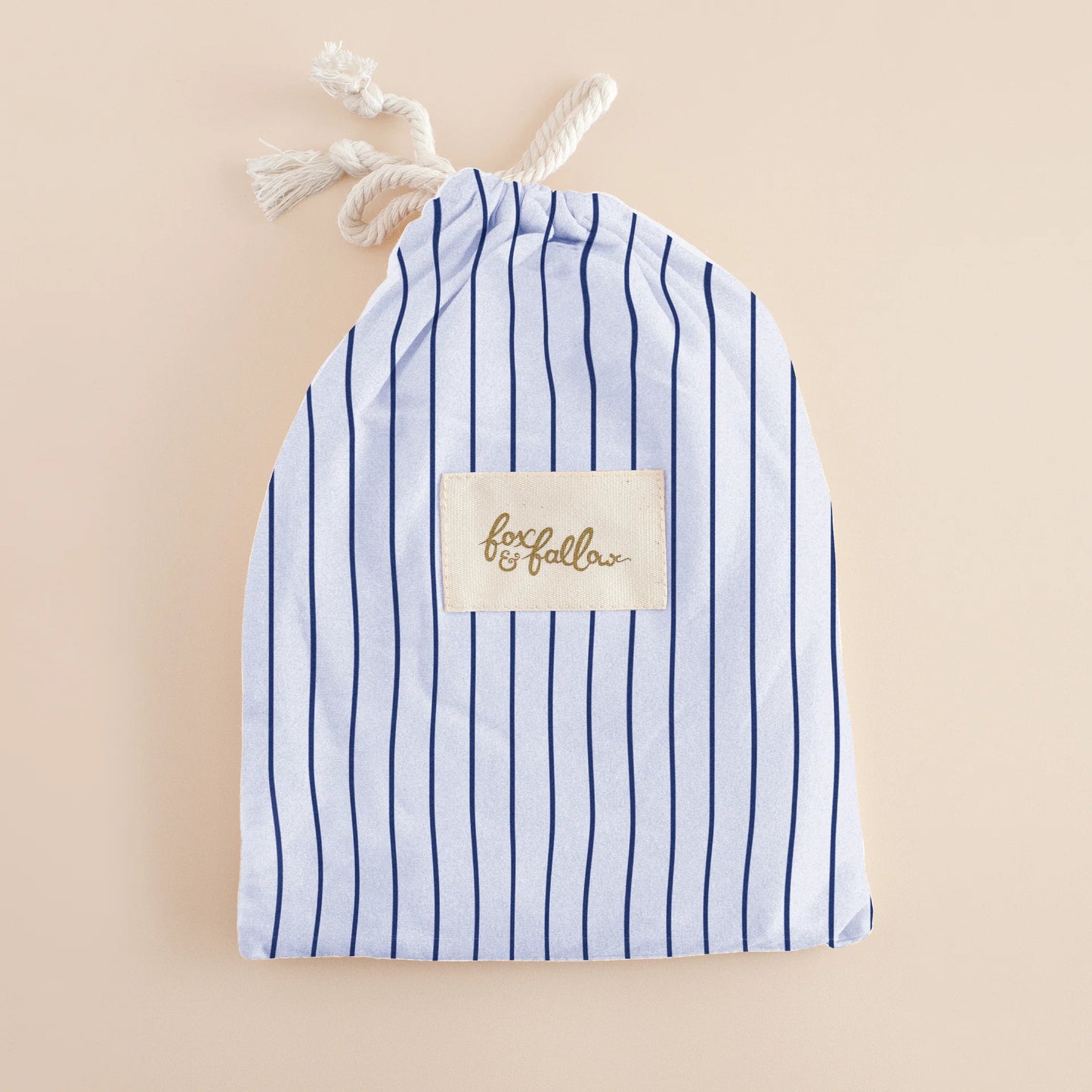 Fox & Fallow - Blue Stripe Organic Fitted Bedding