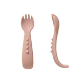 All4Ella- Comfy Grip Silicone Fork- Dusty Pink