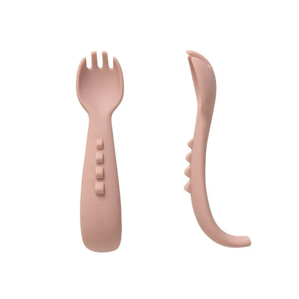 All4Ella- Comfy Grip Silicone Fork- Dusty Pink