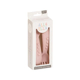 All4Ella- Comfy Grip Silicone Fork- Dusty Pink