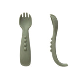 All4Ella- Comfy Grip Silicone Fork- Olive