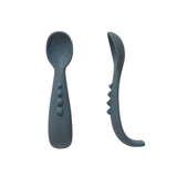 All4Ella- Comfy Grip Silicone Spoons- Slate Blue