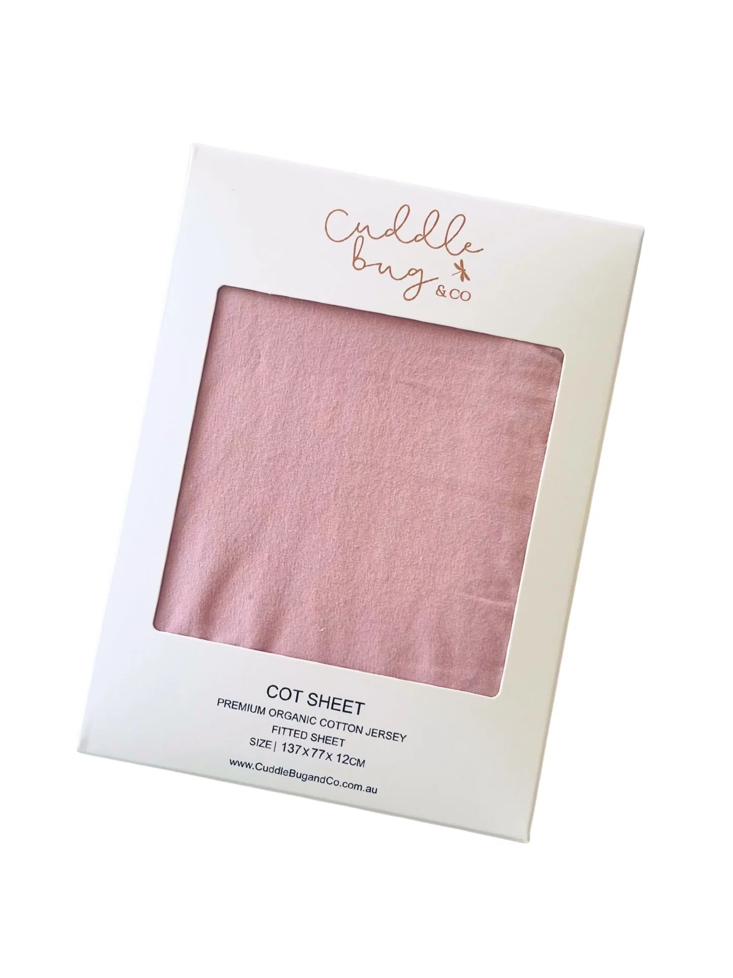 Cuddle Bug & Co - Fitted Cot Sheet Blush