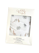 Cuddle Bug & Co - Fitted Cot Sheet Savanna Bebe' 