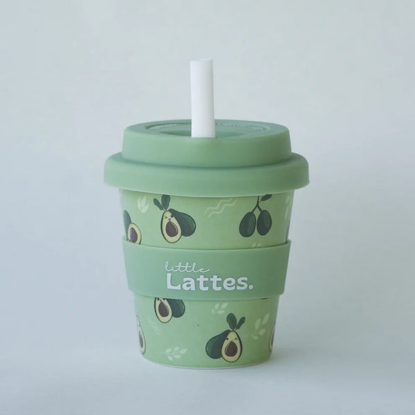 Little Lattes- Avocado Delight Babycino Cup & Straw 120mL