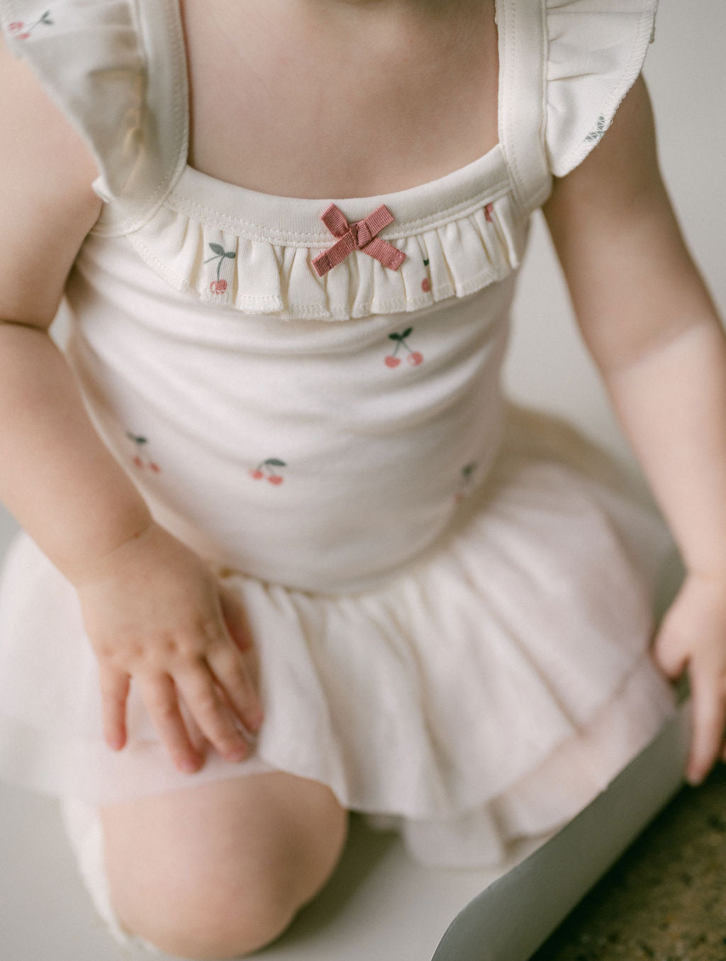 Aster and Oak  - Cherry Tutu Singlet Onesie