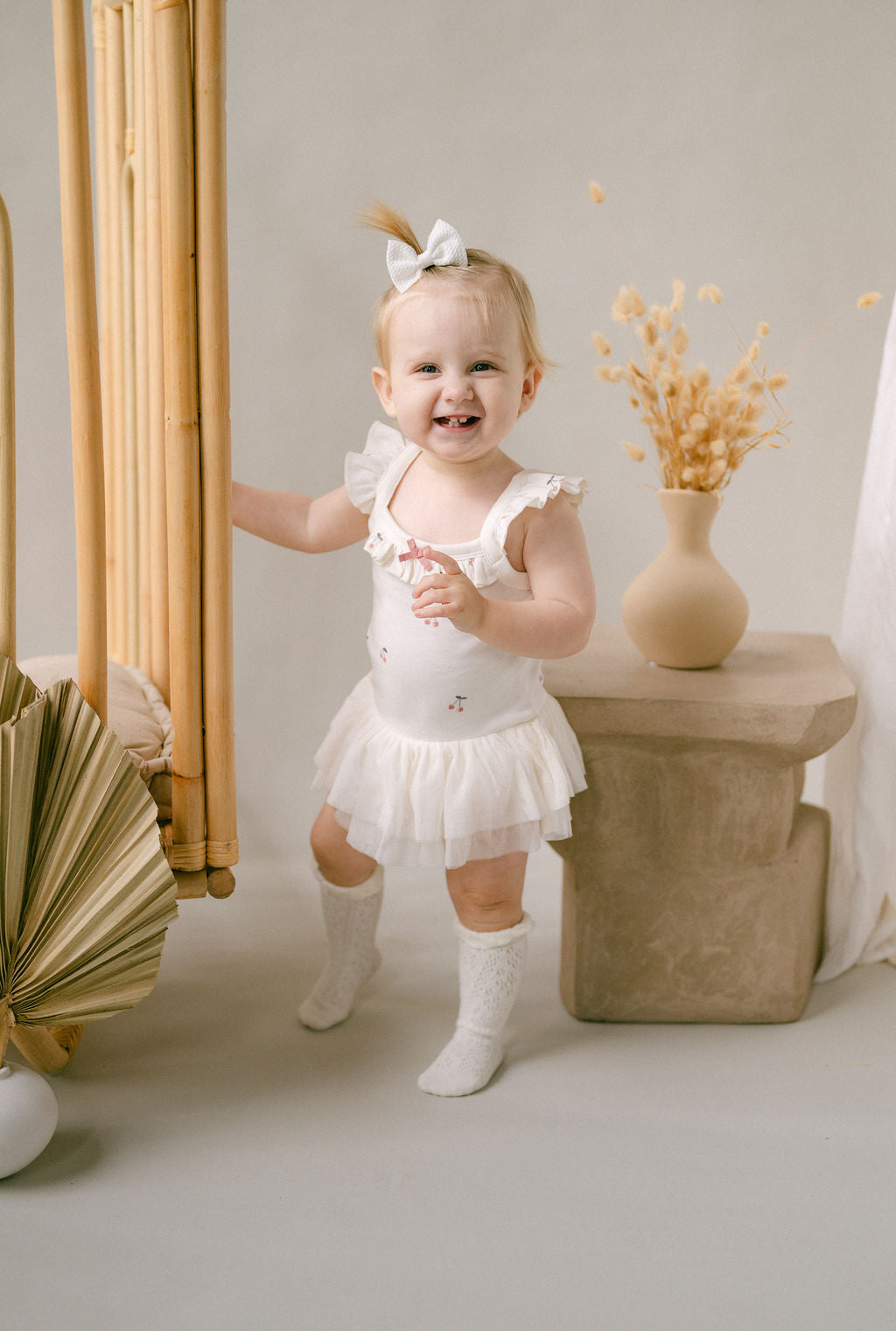 Aster and Oak  - Cherry Tutu Singlet Onesie