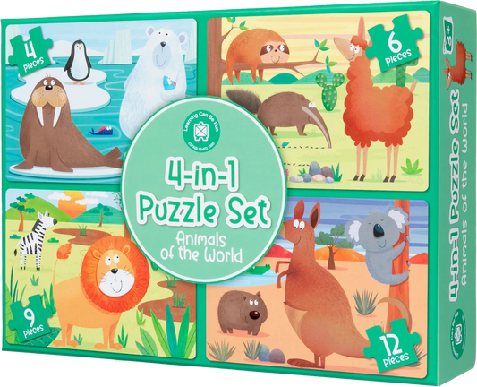 4-1 Puzzle Set- Animals of The World