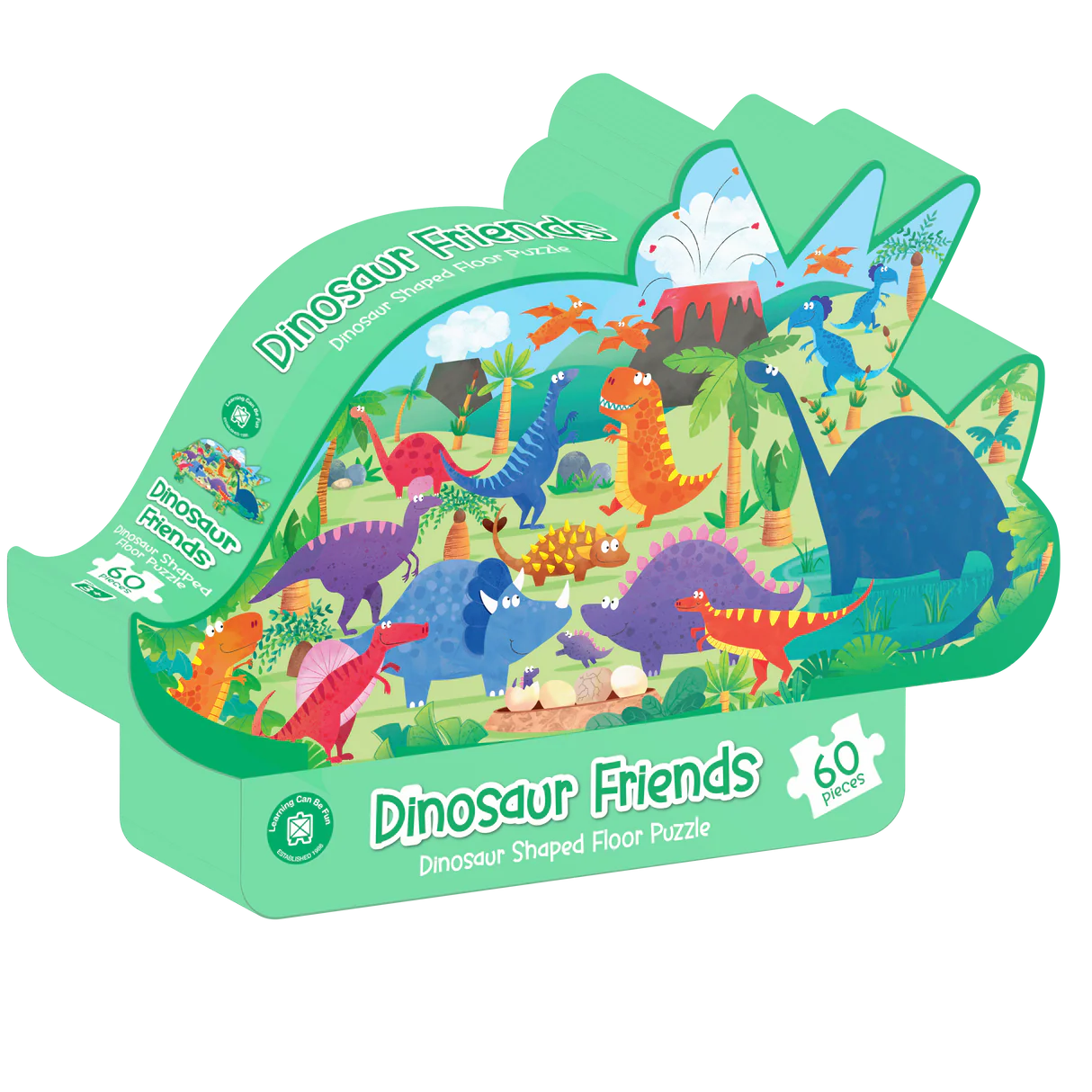Learning Can Be Fun - Dinosaur Friends Shaped Floor Puzzle