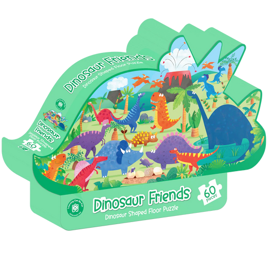 Learning Can Be Fun - Dinosaur Friends Shaped Floor Puzzle