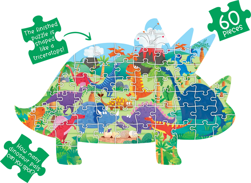Learning Can Be Fun - Dinosaur Friends Shaped Floor Puzzle