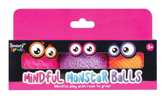 Sensory Sprouts - Mindful Monster Balls (Pink,Purple,Orange)