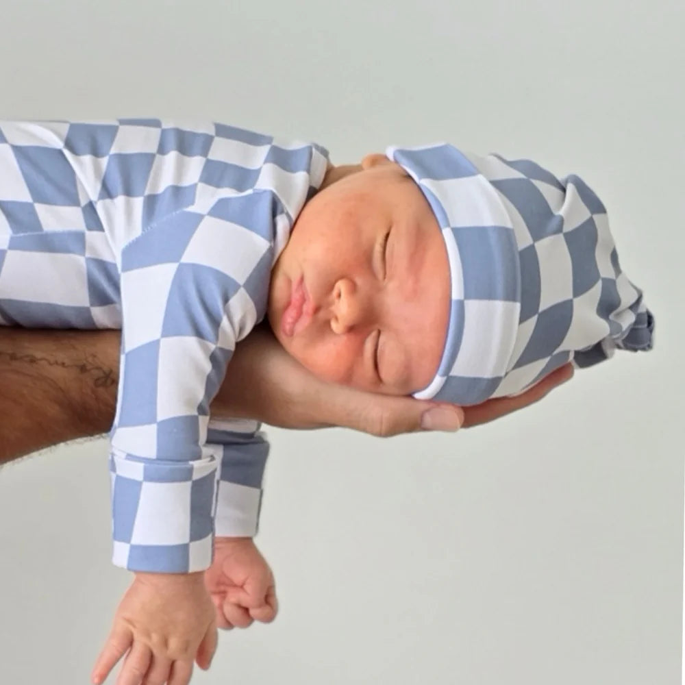 Basic Label Co - Checkers Knotted Beanie