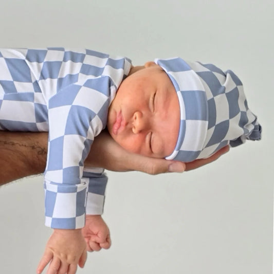 Basic Label Co - Checkers Knotted Beanie