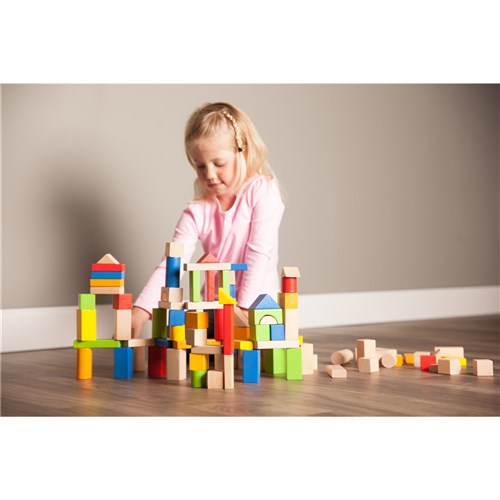 Fat Brain Toys- 100 Piece Timber Blocks