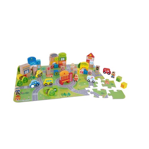 Fat Brain Toys- My Town Block Set