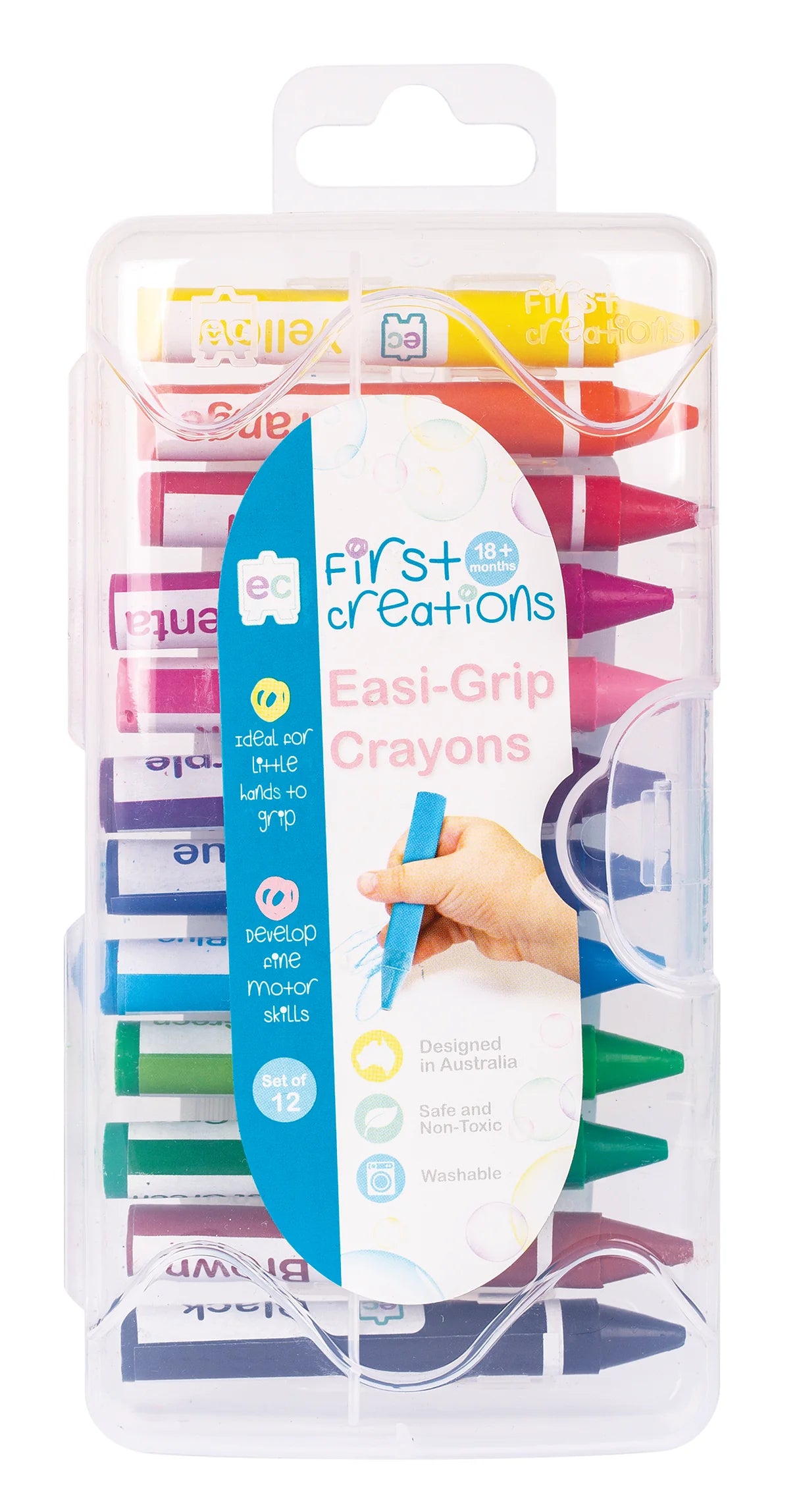 First Creations - 12 Easi-Grip Crayons