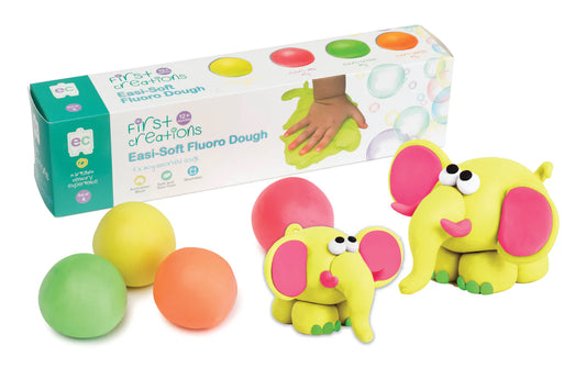 First Creations - Fluoro Easi-Soft Dough - Set of 4