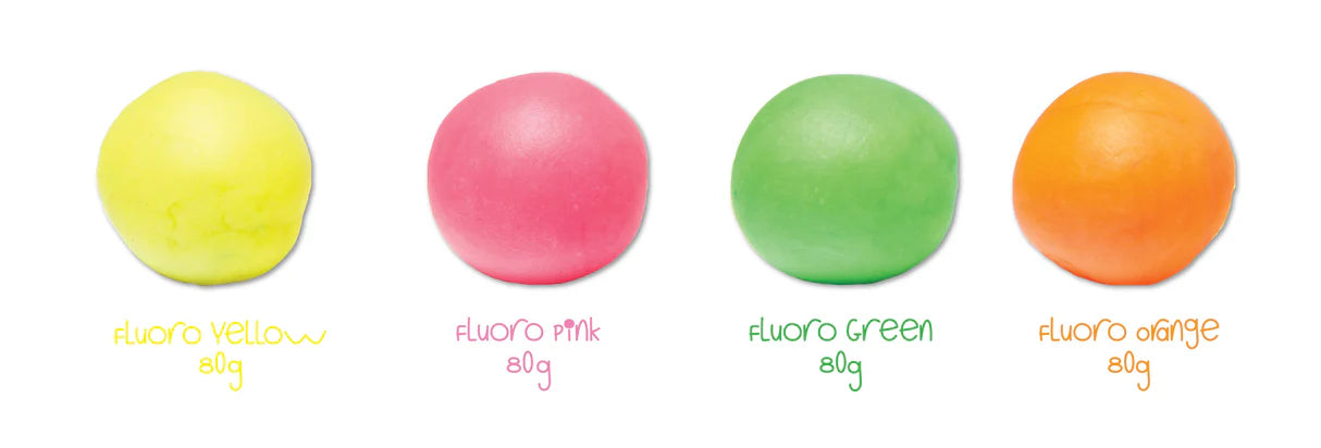 First Creations - Fluoro Easi-Soft Dough - Set of 4