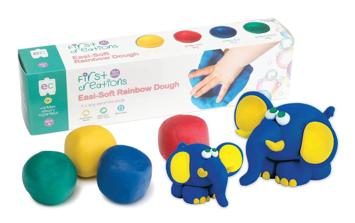 First Creations - Rainbow Easi-Soft Dough - Set of 4