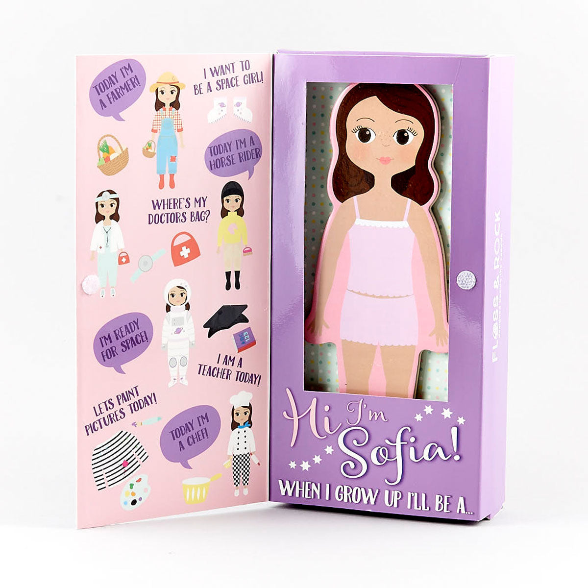 Floss & Rock- Rock Magnetic Dress Up Doll Sophia