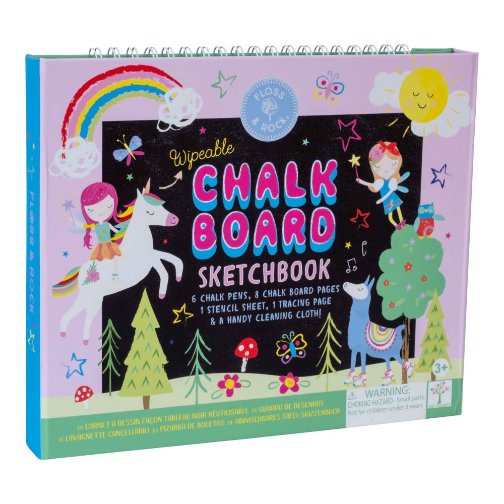 Floss & Rock- Rainbow Fairy Rock Chalk Board Sketchbook