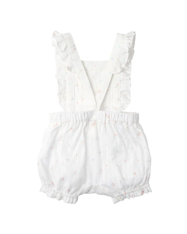 Bebe - Palm Cove Ditsy Print Frill Overall