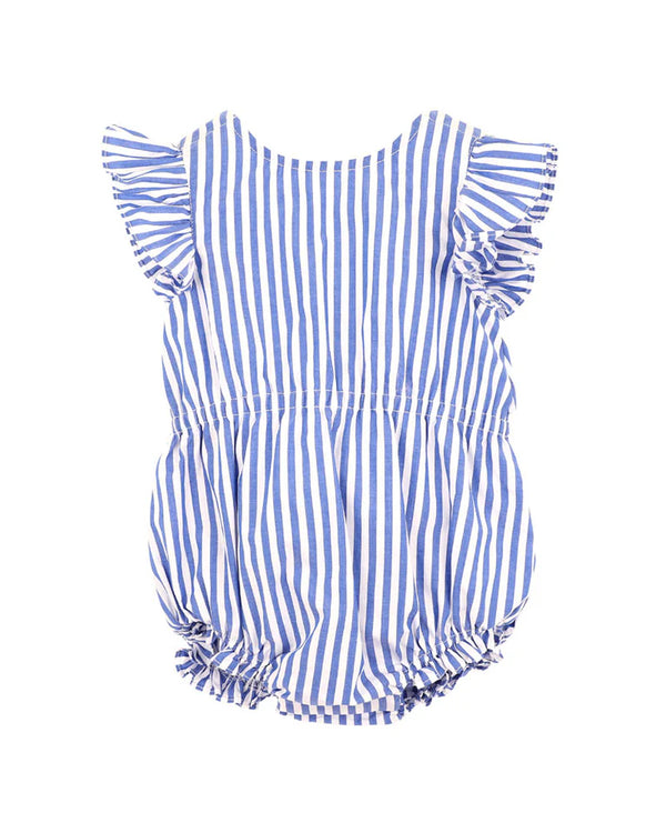 Bebe - Summer Vacay Blue Stripe Overall