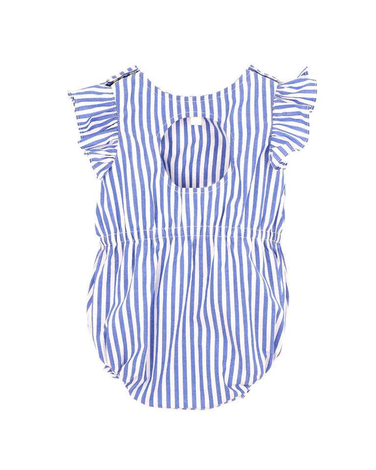 Bebe - Summer Vacay Blue Stripe Overall