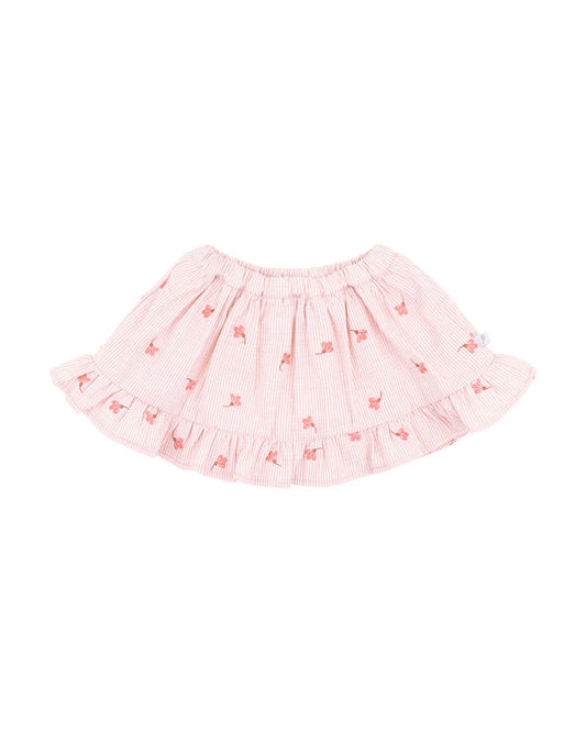 Bebe - Songbird Embroidered Skirt with Inbuilt Shorts