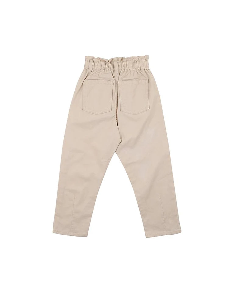 Fox & Finch- Cream Paper Bag Twill Pants