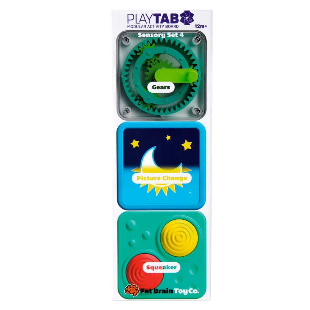 Fat Brain- PlayTab Sensory Set 4 (Gears, Lenticular, Squeaker Tile)