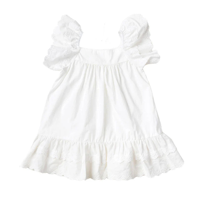 Ponchik- White Broderie Anaglaise Dress