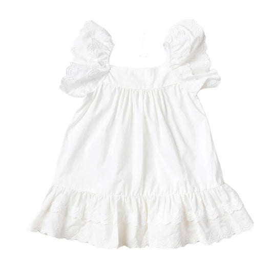 Ponchik- White Broderie Anaglaise Dress