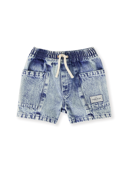 Goldie + Ace - Noah Denim Pocket Shorts Light Denim