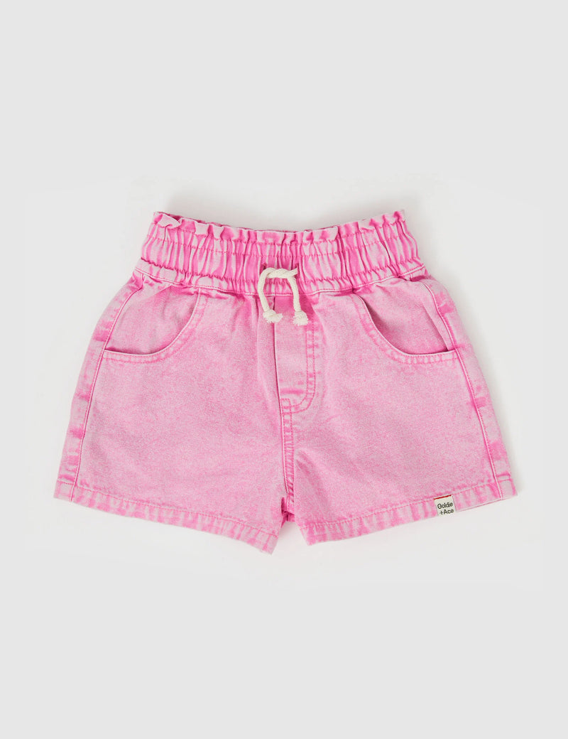 Goldie + Ace -Ziggy Bubblegum Denim Shorts