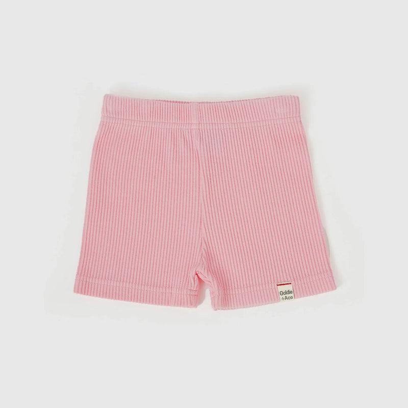 Goldie + Ace - Lara Rib Bike Shorts- Pink