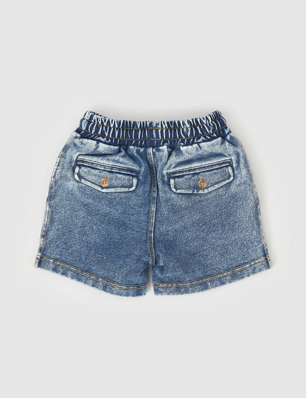 Goldie + Ace - Noah French Terry Denim Look Shorts