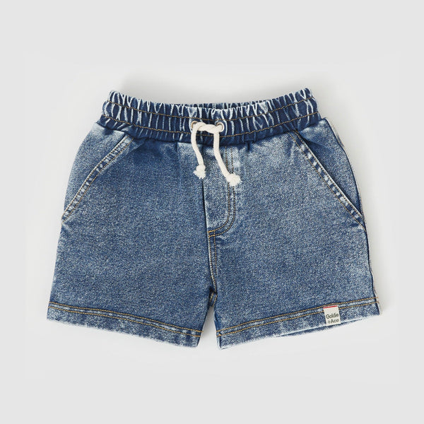 Goldie + Ace - Noah French Terry Denim Look Shorts