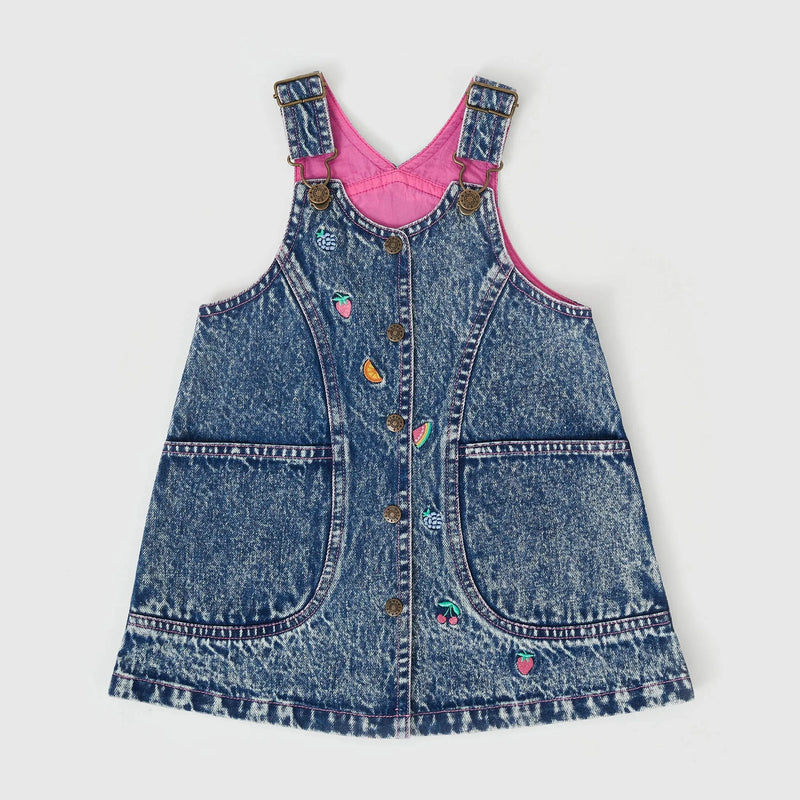 Goldie + Ace - Penelope Fruity Denim Pinafore Dress