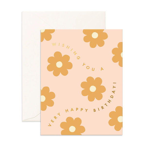 Fox & Fallow- Happy Birthday Daisy Chain Greeting Card