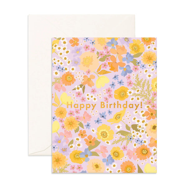 Fox & Fallow- Birthday Floralscape Greeting Card