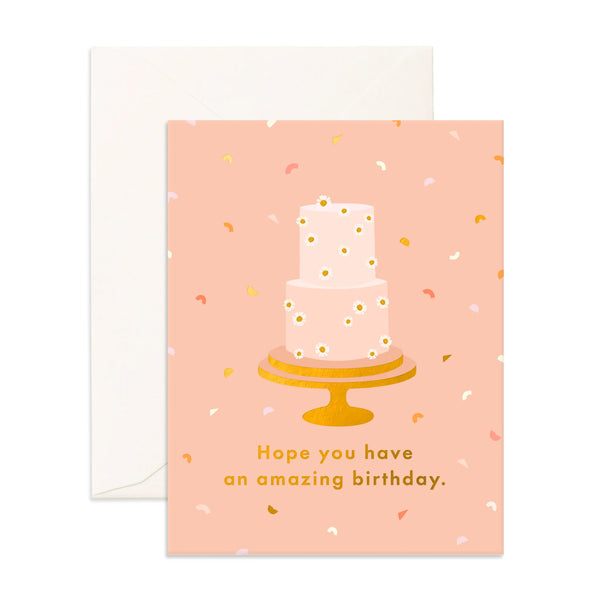 Fox & Fallow- Birthday Cake Daisies Greeting Card