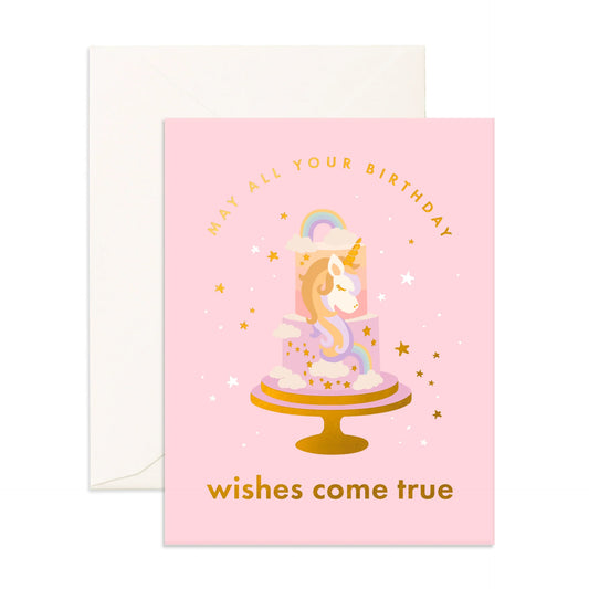 Fox & Fallow  Unicorn Birthday Cake Greeting Card
