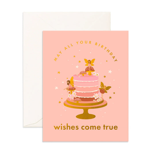 Fox & Fallow  Fairies Birthday Cake Greeting Card